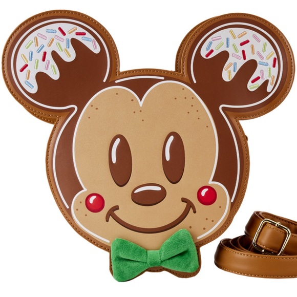 Loungefly Mickey & Minnie Gingerbread Cookie Crossbody Bag - Picture 4 of 6
